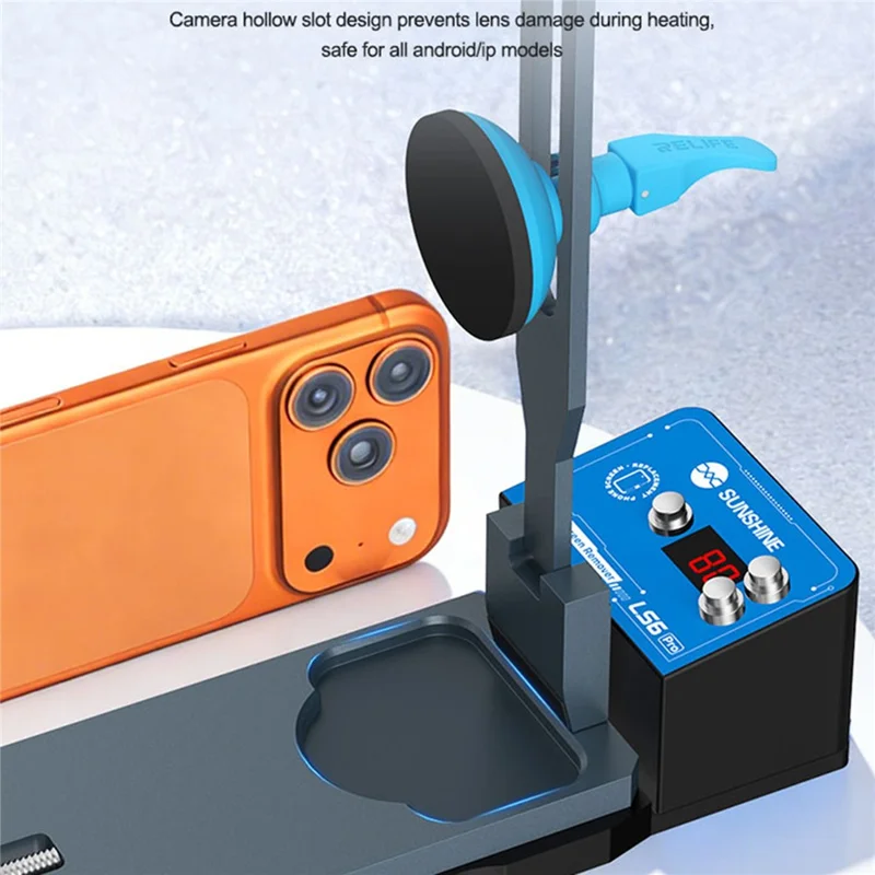SUNSHINE LS6 Pro Hot Cold Screen Separator 0-80°C Adjustable Heating Plate Phone Repair Tool for iPhone 17 Seies Android - EU Plug