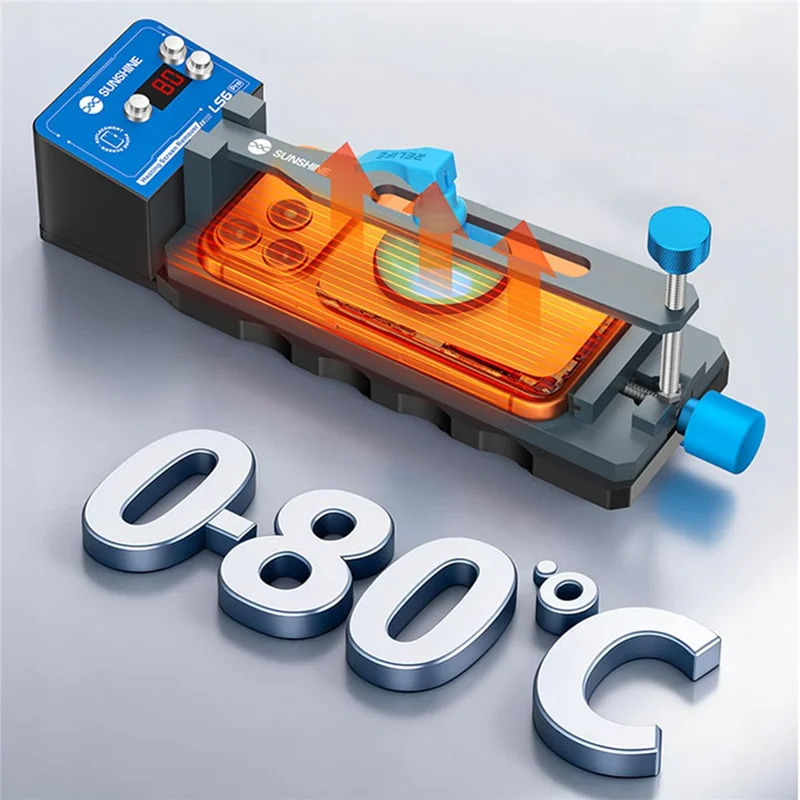 SUNSHINE LS6 Pro Hot Cold Screen Separator 0-80°C Adjustable Heating Plate Phone Repair Tool for iPhone 17 Seies Android - EU Plug