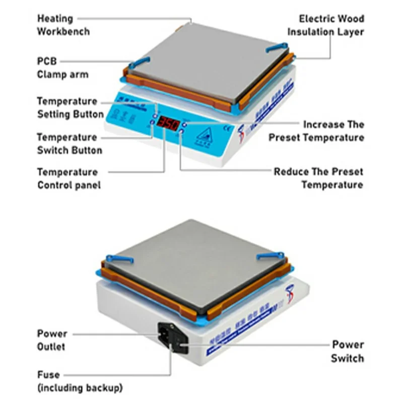 Bulk Purchasing YYD YD616 520W Intelligent Heating Platform PCB Preheating Station for Electronics Repair, EU Plug / 220V