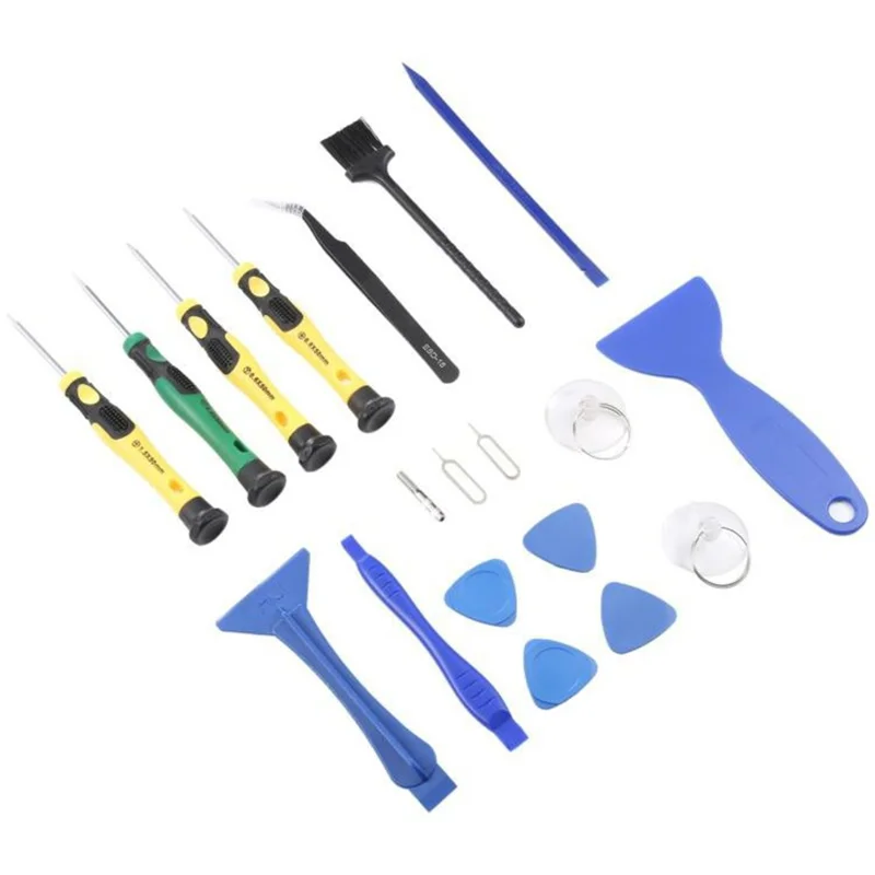 JF-8182 Para iPhone 16 Plus 21 em 1 Conjunto de Chaves de Fenda de Precisão Peças de Substituição Fita Adesiva para Bateria Etiqueta + Kit de Ferramentas de Reparação com Estrutura de Placa Intermediária