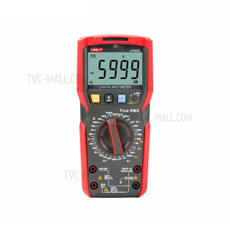 UNI-T UT89XD Digital Multimeter Handheld 6000 Counts LCD Display True RMS Measure Capacitance LED Test Frequency Diode Tester