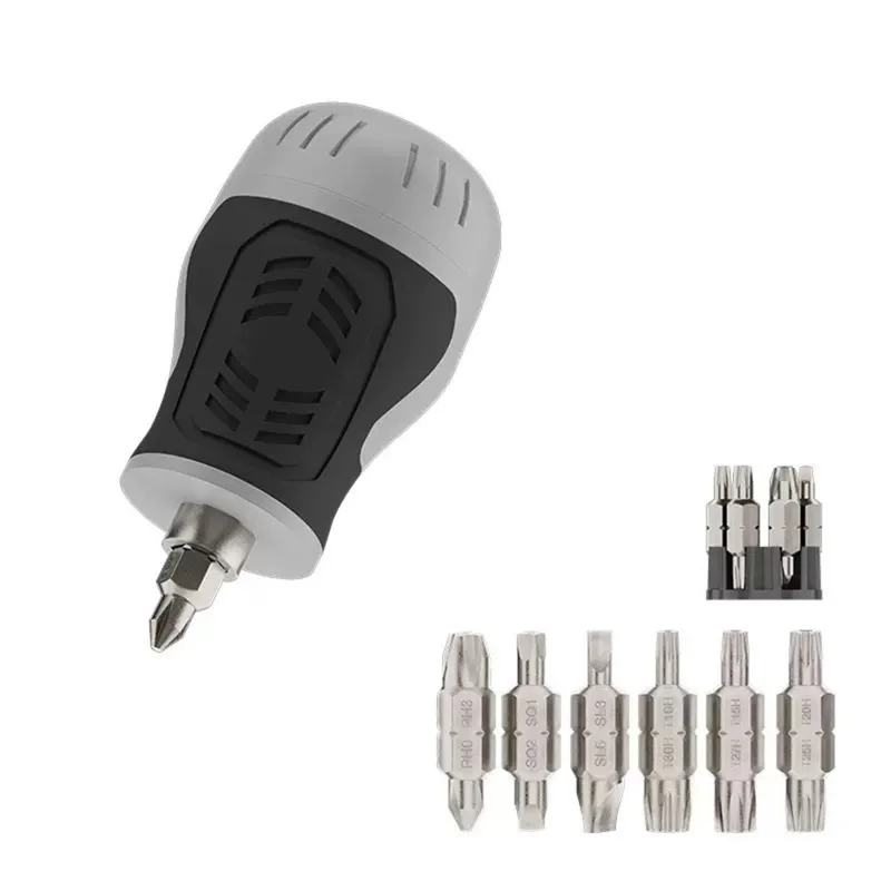JIAFA 15 in 1 Dual Head Ratchet Screwdriver Set 14Pcs CRV Bits Magnetic Professional Repair Tool