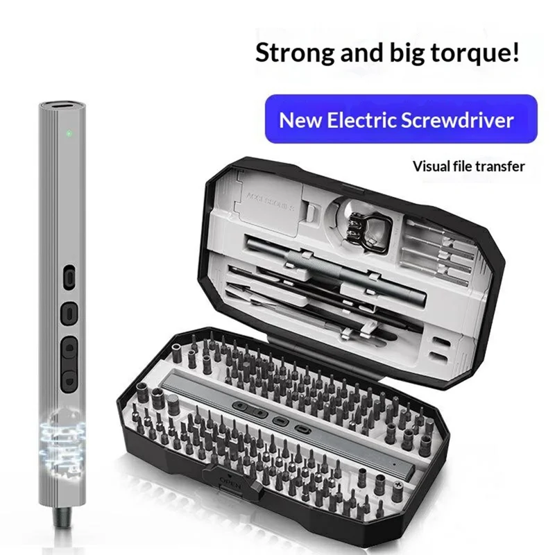 JIAFA 153 in 1 Electric Screwdriver Set S2 Steel Bits LED Light Screwdriver for Phone Laptop Repair