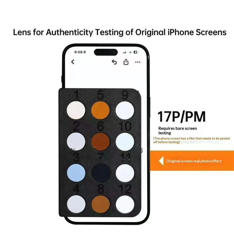 Narzędzie do weryfikacji ekranu MR. YANG dla serii iPhone 13-17, detektor polaryzacji ekranu do sprawdzania autentyczności ekranu przy naprawie telefonu komórkowego