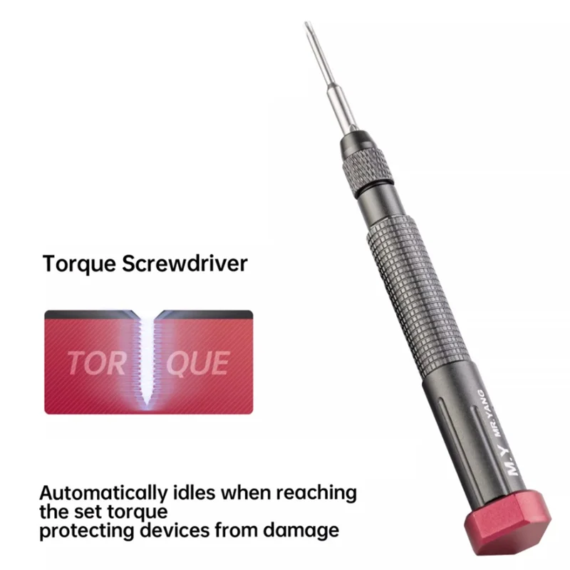 Tournevis à couple MR. YANG avec 5 embouts interchangeables, outil de précision à arrêt automatique pour réparations électroniques