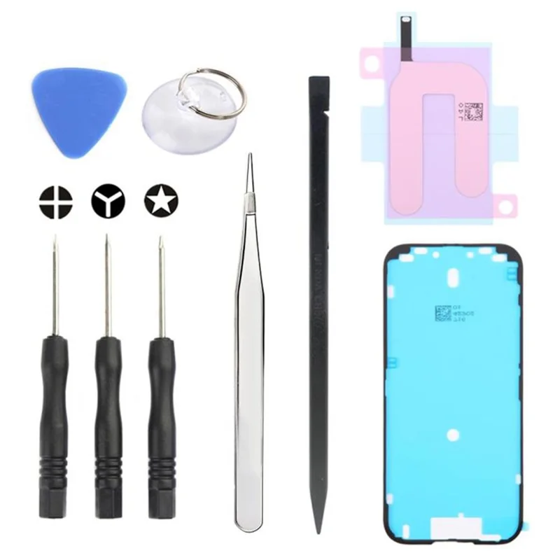 JF-8162 For iPhone 17 9 in 1 Battery Repair Tool Kit with Adhesive Pry Tools Screwdriver Set