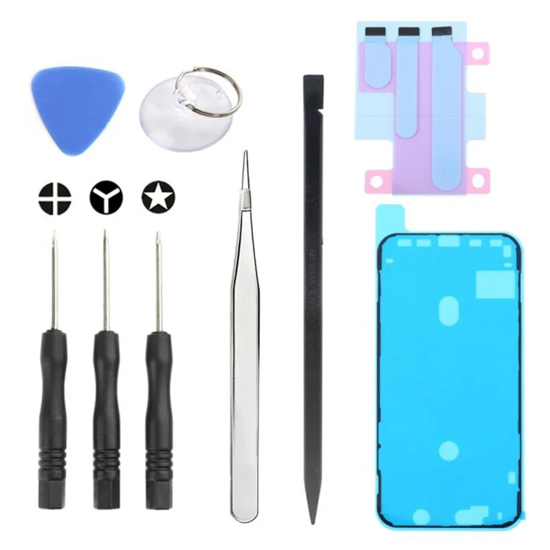 JF-8162 For iPhone 16 Pro 9 in 1 Battery Repair Tool Kit with Adhesive Pry Tools Screwdriver Set