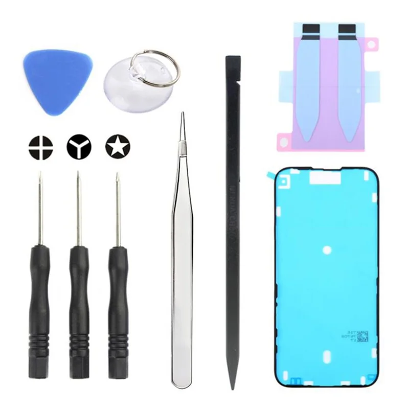 JF-8162 For iPhone 16 Plus 9 in 1 Battery Repair Tool Kit with Adhesive Pry Tools Screwdriver Set