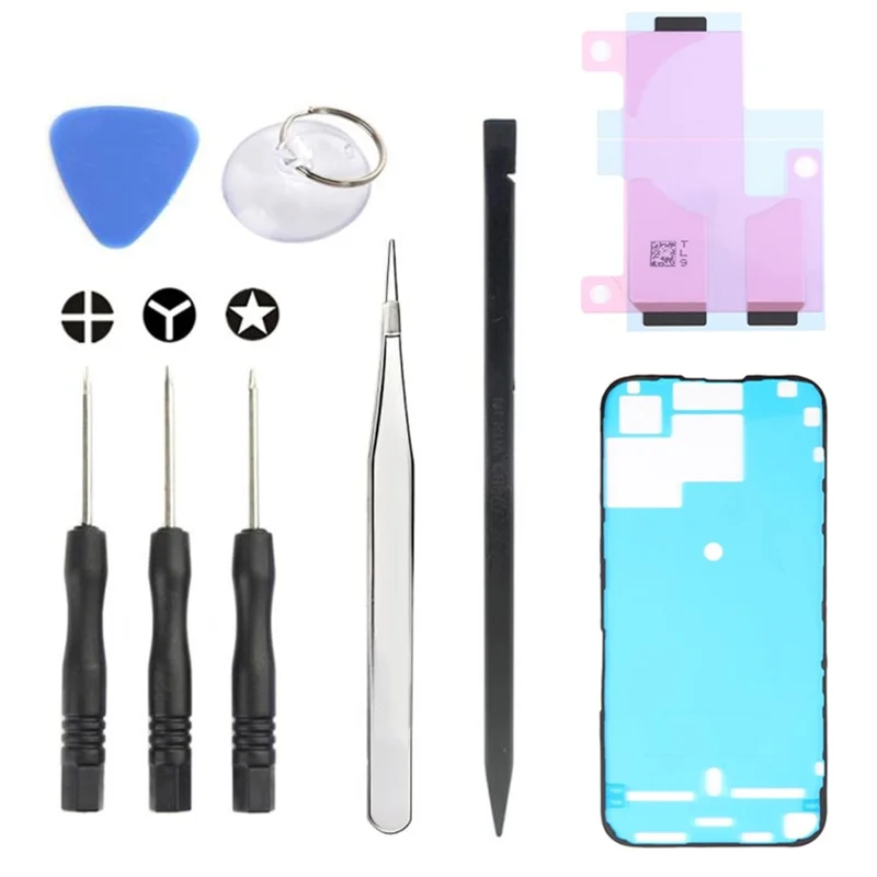 JF-8162 For iPhone 15 Pro Max 9 in 1 Battery Repair Tool Kit with Adhesive Pry Tools Screwdriver Set