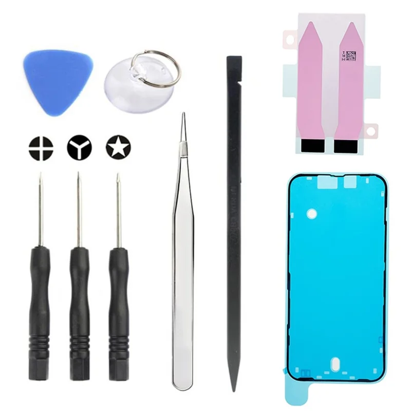 JF-8162 For iPhone 14 Plus 9 in 1 Battery Repair Tool Kit with Adhesive Pry Tools Screwdriver Set