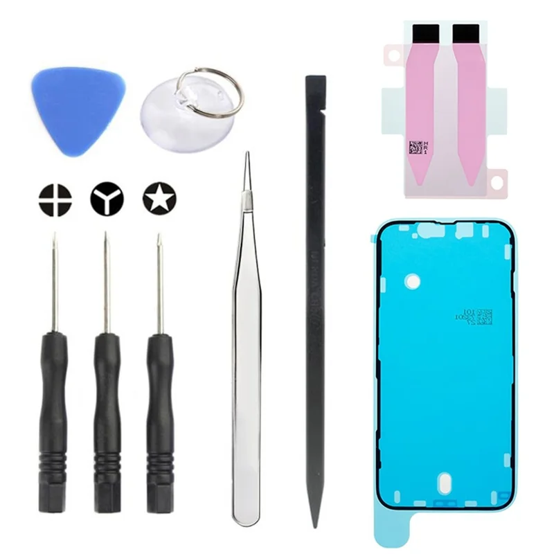 JF-8162 For iPhone 14 9 in 1 Battery Repair Tool Kit with Adhesive Pry Tools Screwdriver Set