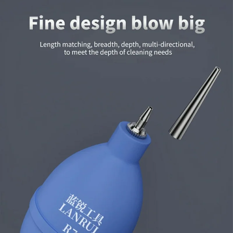 LANRUI R7 Dust Blower Ball Manual Rubber Air Blower for Camera Phone Electronics Cleaning - Blue