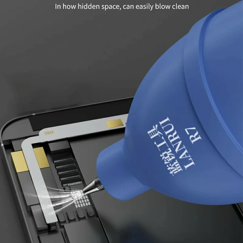 LANRUI R7 Dust Blower Ball Manual Rubber Air Blower for Camera Phone Electronics Cleaning - Blue