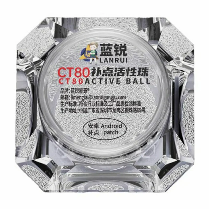 LANRUI CT80 25000Pz / 1 Flacone di Microsfere Attive per Saldatura per Riparazione Scheda Madre Android