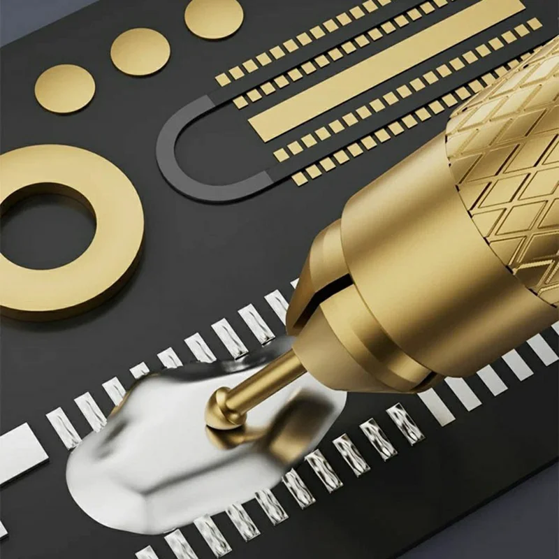 LANRUI M24 Kit d'aiguille de désoxidation en cuivre rouge Plaqué Rouge Poignée antidérapante Aiguille à tête sphérique pour Phone Socket Connecteur de batterie