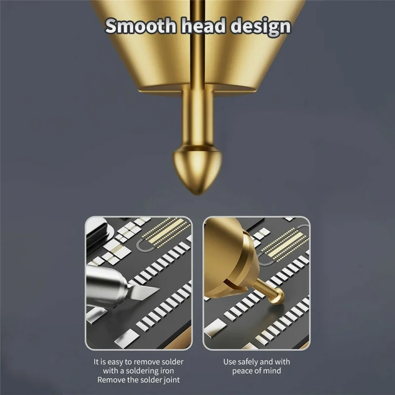 LANRUI M24 Kit d'aiguille de désoxidation en cuivre rouge Plaqué Rouge Poignée antidérapante Aiguille à tête sphérique pour Phone Socket Connecteur de batterie