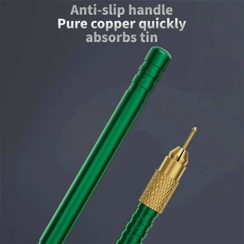 LANRUI M24 Kit d'aiguille de désoxidation en cuivre rouge Plaqué Rouge Poignée antidérapante Aiguille à tête sphérique pour Phone Socket Connecteur de batterie