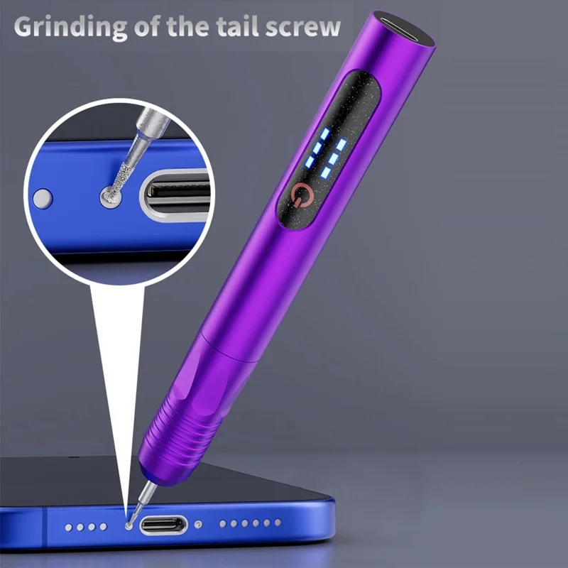 LANRUI F2 Micro Grinding Pen 3-Speed OLED Display 6 Grinding Heads Type-C Repair Tool for IC Chip Motherboard PCB