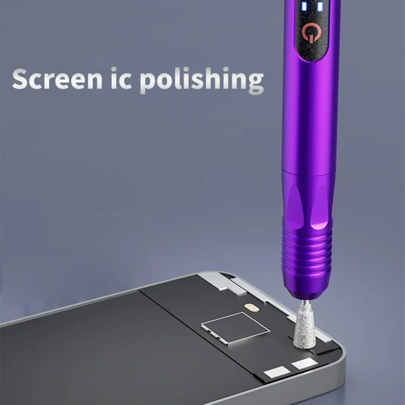 LANRUI F2 Micro Grinding Pen 3-Speed OLED Display 6 Grinding Heads Type-C Repair Tool for IC Chip Motherboard PCB