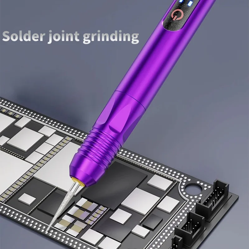 LANRUI F2 Micro Grinding Pen 3-Speed OLED Display 6 Grinding Heads Type-C Repair Tool for IC Chip Motherboard PCB