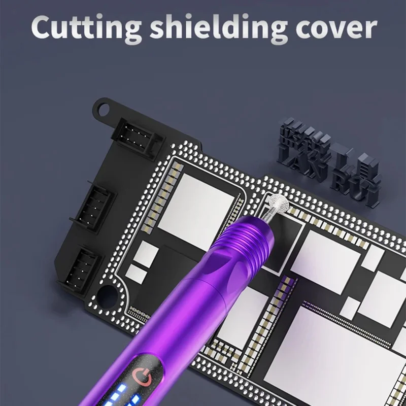 LANRUI F2 Micro Grinding Pen 3-Speed OLED Display 6 Grinding Heads Type-C Repair Tool for IC Chip Motherboard PCB