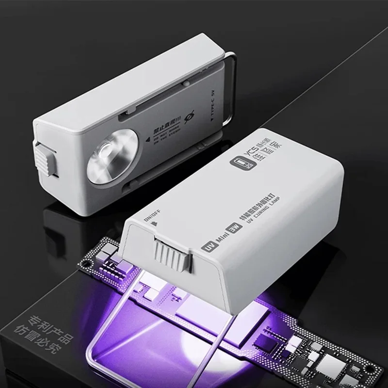 YCS UV Mini 3W Handheld Curing Light Portabel UV-klistertorkningslampa med Type-C-laddning Manikylamp