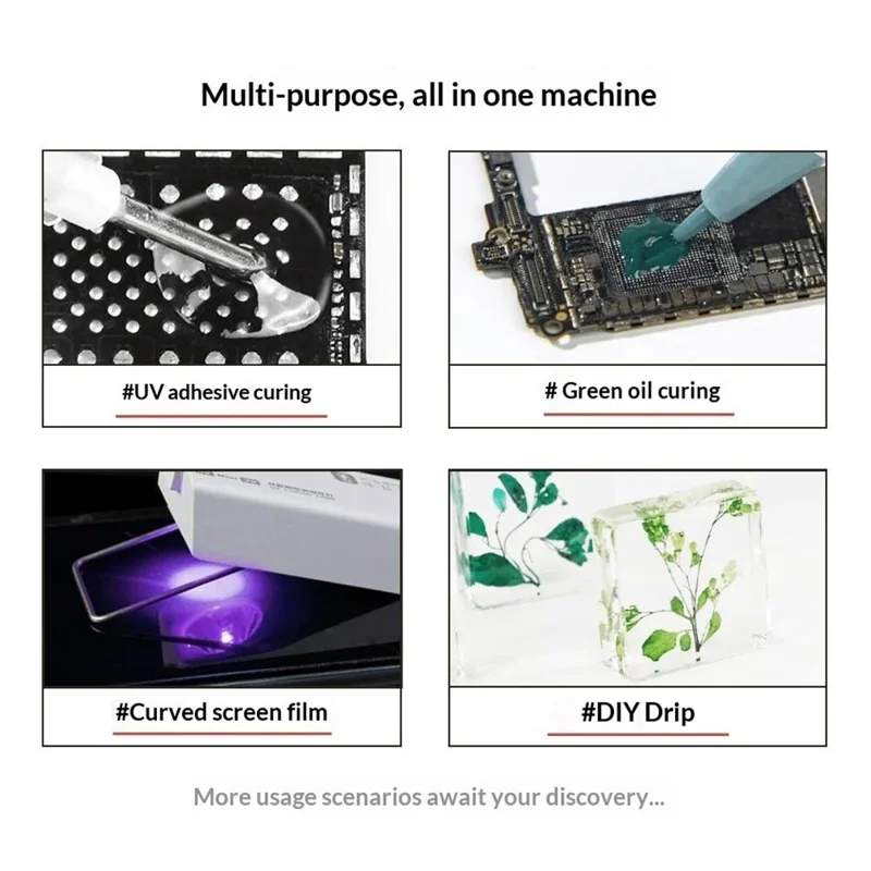 YCS UV Mini 3W Handheld Curing Light Portabel UV-klistertorkningslampa med Type-C-laddning Manikylamp