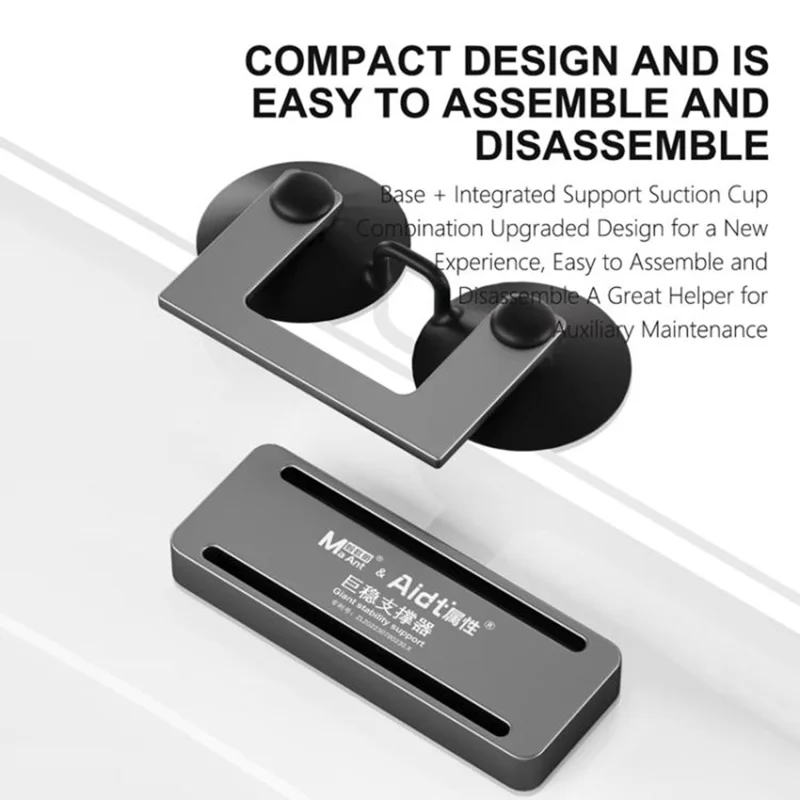 MAANT M095 Giant Stability Phone Screen Support Stand Dual Suction Cup Holder Side Mount Support Tool for Mobile Phone Maintenance