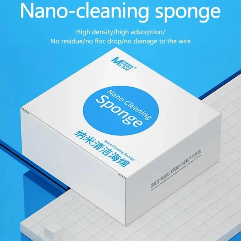 MAANT 500Pcs  /  Box High Density Nano Cleaning Sponge No Residue Electronic Maintenance Tools for Electronics PCB Chip Screen