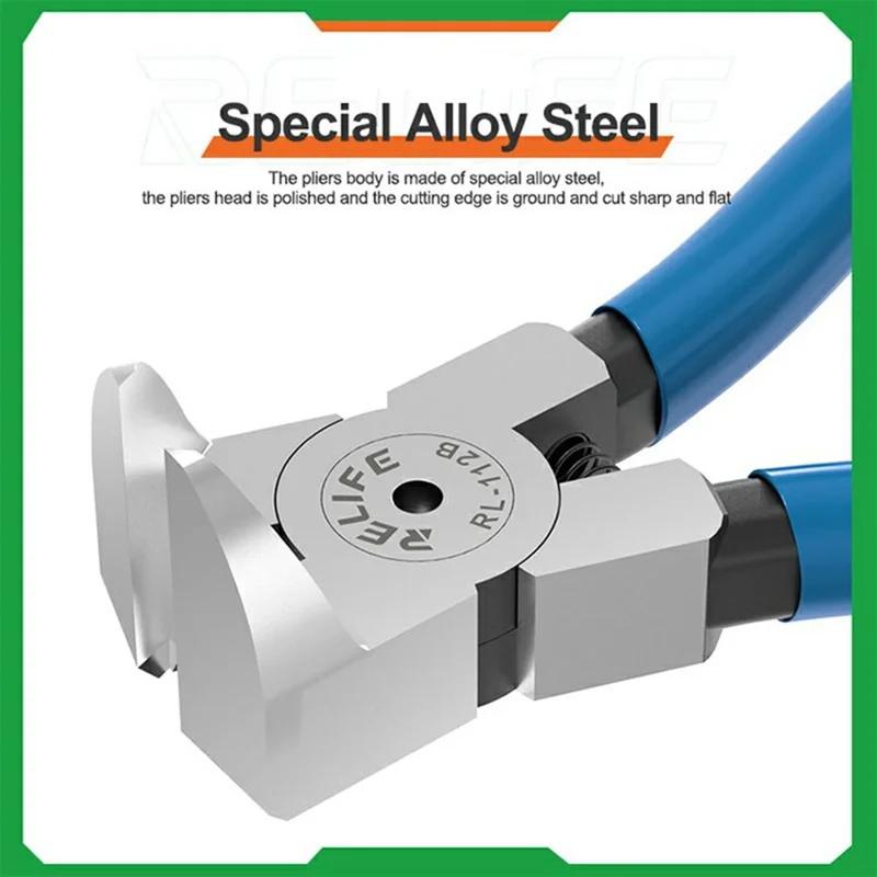 RELIFE RL-112B 90° Right Angle Pliers Alloy Steel Flat Cutting Tool for Phone Camera Ring Repair