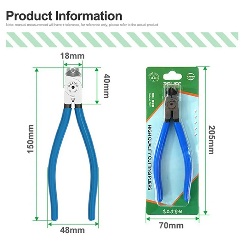 RELIFE RL-112B 90° Right Angle Pliers Alloy Steel Flat Cutting Tool for Phone Camera Ring Repair