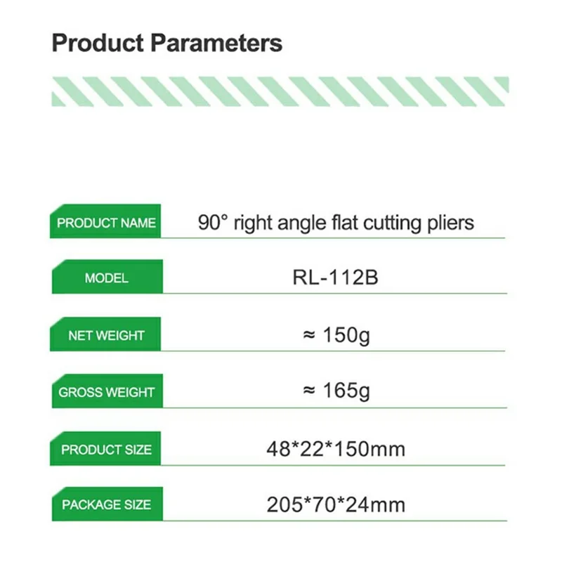 RELIFE RL-112B 90° Right Angle Pliers Alloy Steel Flat Cutting Tool for Phone Camera Ring Repair