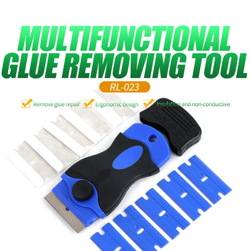 RELIFE RL-023 Multifunctional Glue Removing Tool Screen Repair Blade Phone Disassembly Kit with Plastic Metal Blades