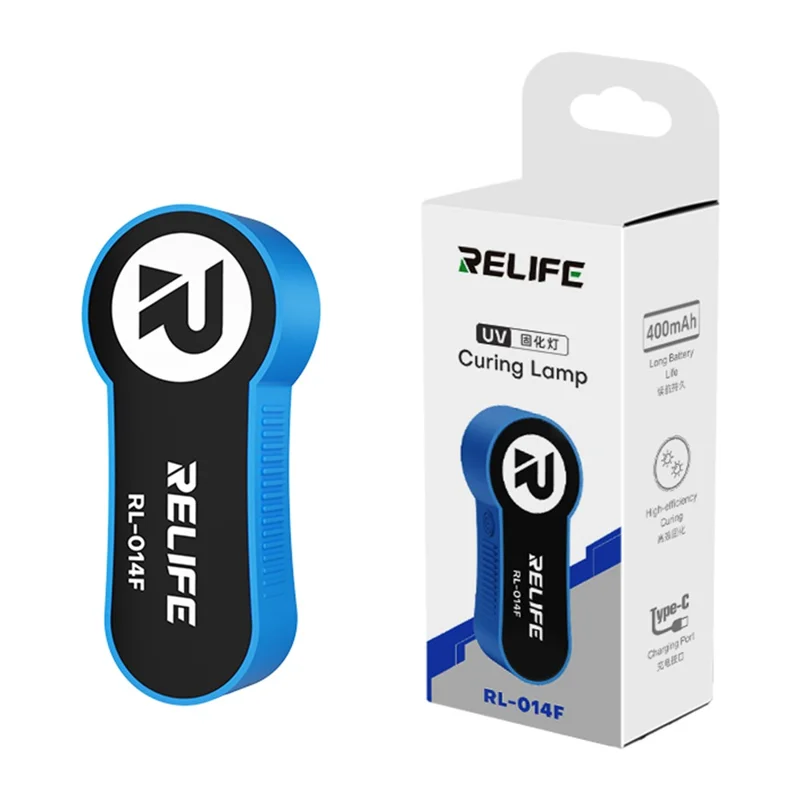RELIFE RL-014F UV Mini Hærdningslampe 395 nm Dobbelt LED-design 400 mAh Type-C Bærbar Hærdningslampe