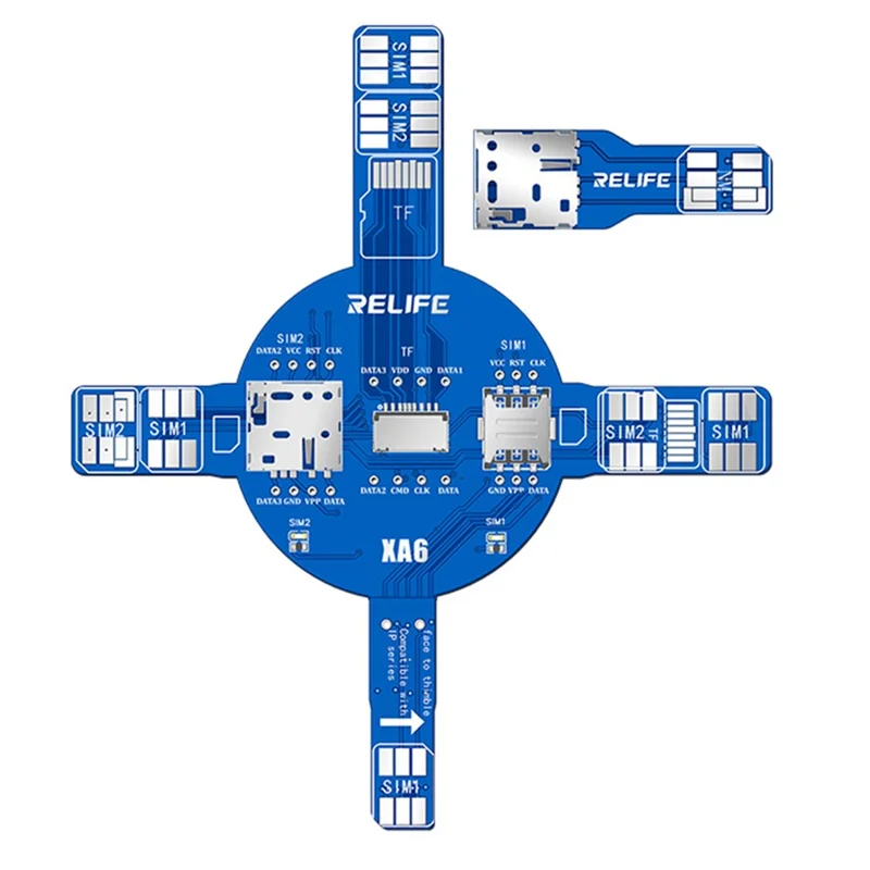 RELIFE XA6 Dual SIM Card Signal Test Board No Disassembly TF NM Card Signal Detector Test Tool for iPhone Android
