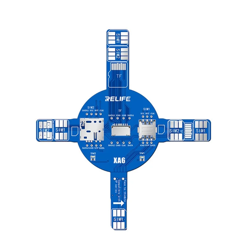 RELIFE XA6 Dual SIM Card Signal Test Board No Disassembly TF NM Card Signal Detector Test Tool for iPhone Android