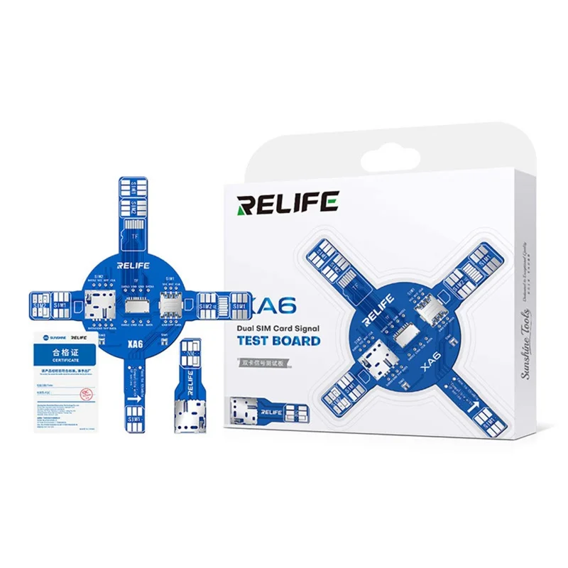 RELIFE XA6 Dual SIM Card Signal Test Board No Disassembly TF NM Card Signal Detector Test Tool for iPhone Android