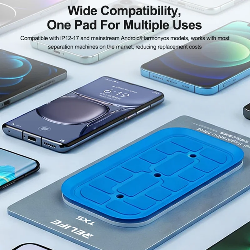 RELIFE TX5 Visual Separation Mold Skærmreparationsværktøj til iPhone 12-17 / Android / HarmonyOS