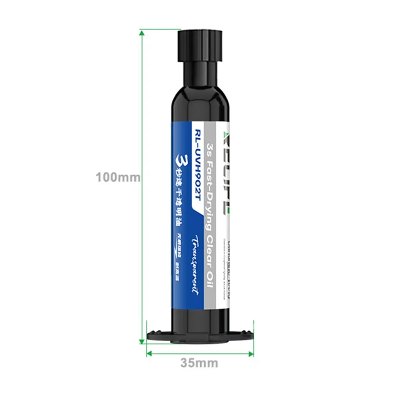 RELIFE RL-UVH902T 3-Sekunden-Schnelltrocknendes klares Aushärteöl Transparentes UV-Klebeharz zur Reparatur von Leiterplatten