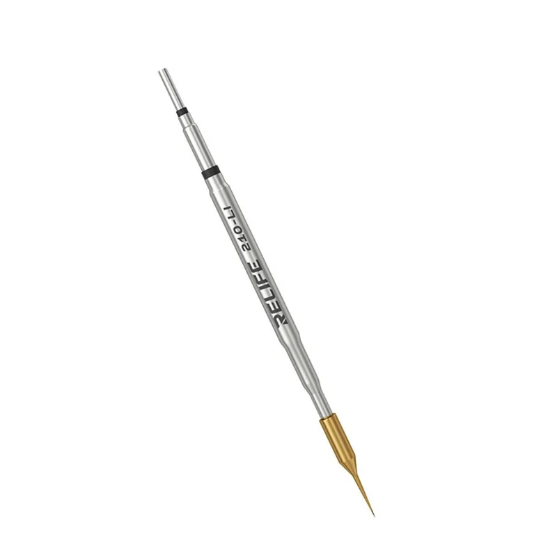 RELIFE 210-LI 0.1mm Ultra Sharp Soldering Iron Tip Pure Copper Soldering Station Iron Tip Welding Tool Replacement for Phone Screen Repair