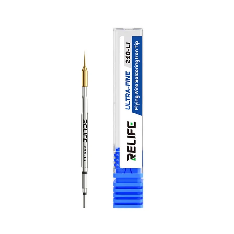 RELIFE 210-LI 0.1mm Ultra Sharp Soldering Iron Tip Pure Copper Soldering Station Iron Tip Welding Tool Replacement for Phone Screen Repair