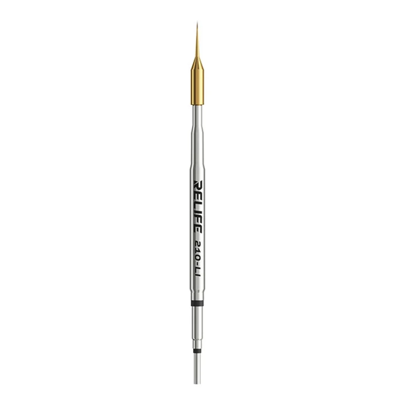 RELIFE 210-LI 0.1mm Ultra Sharp Soldering Iron Tip Pure Copper Soldering Station Iron Tip Welding Tool Replacement for Phone Screen Repair