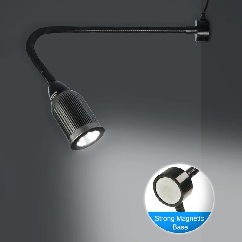 SUNSHINE SS-804 Magnetic LED Work Light 10W Aluminum Heat Dissipation Flexible Hose COB Desk Lamp for Repair - EU Plug