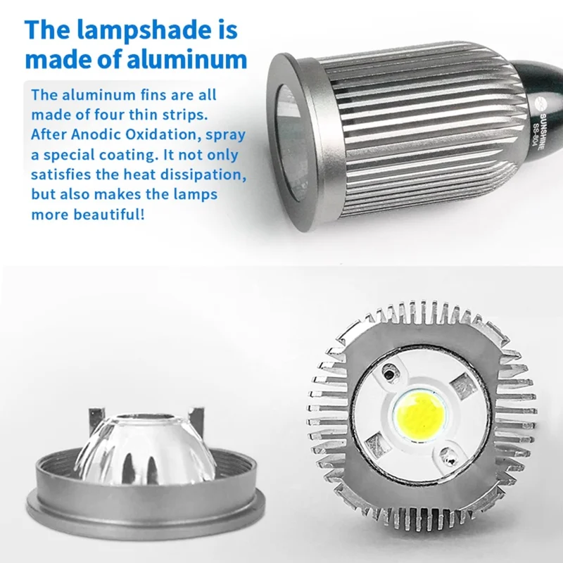 SUNSHINE SS-804 Magnetic LED Work Light 10W Aluminum Heat Dissipation Flexible Hose COB Desk Lamp for Repair - EU Plug