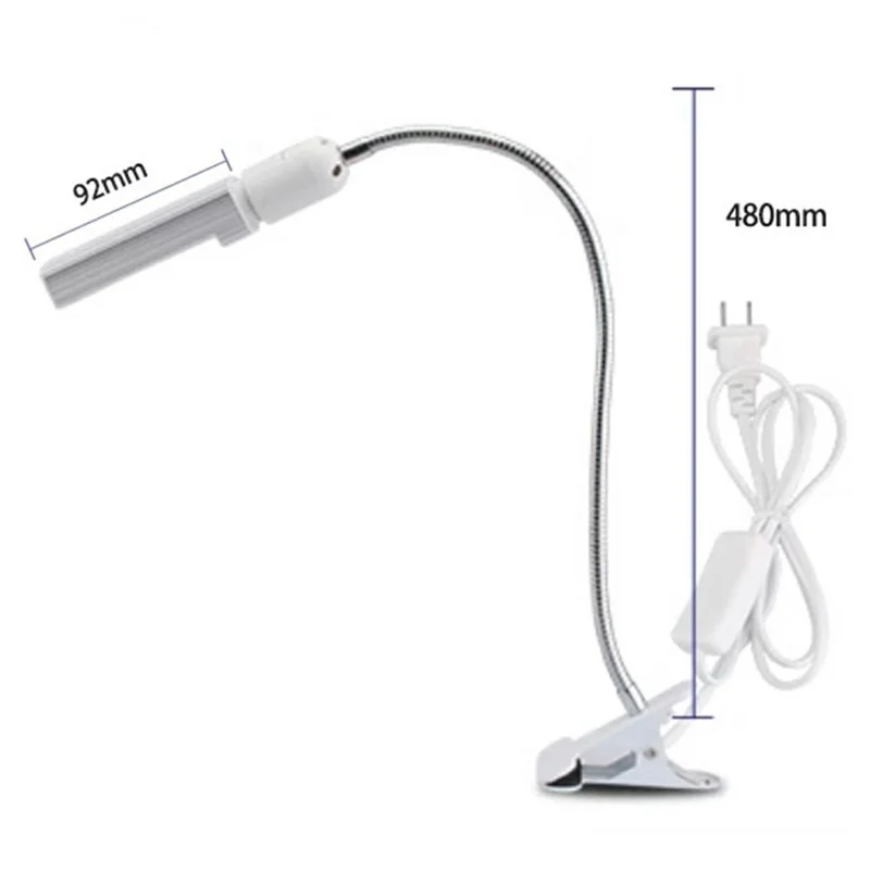 SUNSHINE SS-803 Clamp LED Work Light 360 Degree Adjustable 35 LEDs Metal Flexible Arm Clip-on Desk Lamp for Repair - EU Plug
