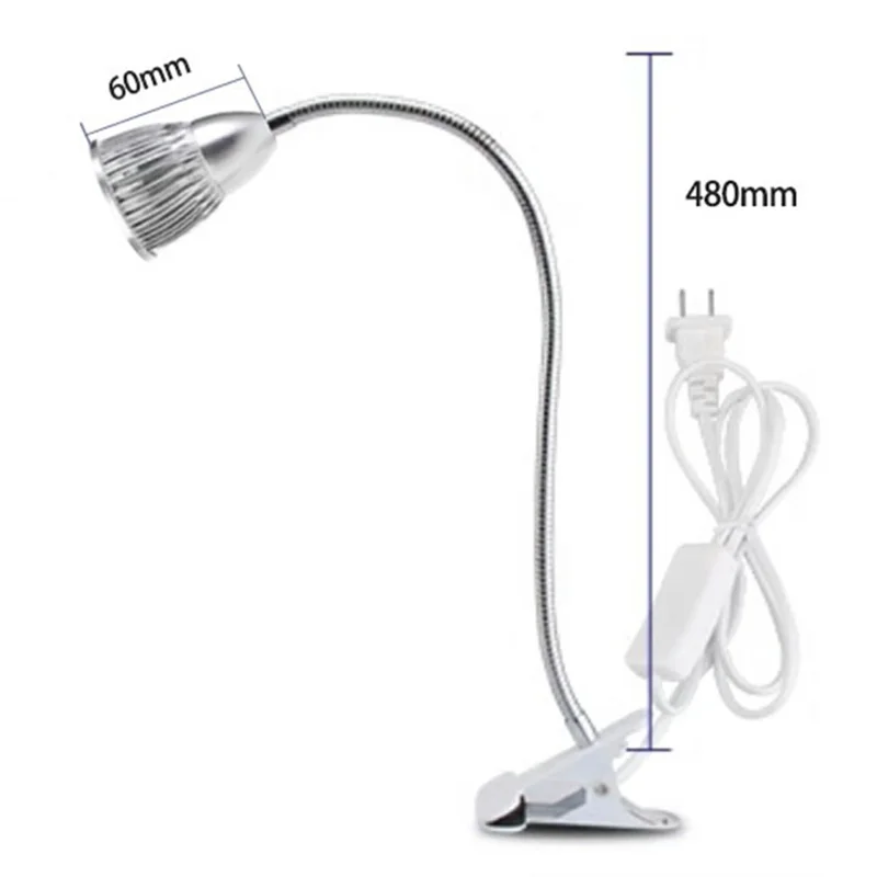 SUNSHINE SS-802 Clamp Work Light 35 LEDs Metal Body Flexible Hose Clip-on LED Desk Lamp for Repair - EU Plug
