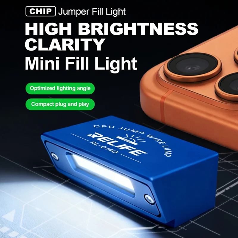 RELIFE RL-014G High Brightness Clarity CPU Jumper Wire Lamp USB-C Mini LED Fill Light for Microscope