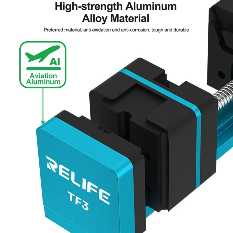 RELIFE TF3 Multi-function Universal Mobile Camera Repair Fixture Multi-angle Clamp Aviation Aluminum Repair Tool for Phone Lens Repair