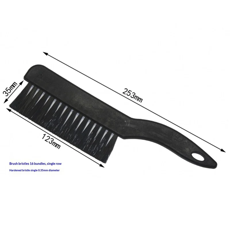 Anti-Static Wire Brush 16 Bundles Hard Steel Bristle Industrial Cleaning Brush for Metal Surface Rust Removal