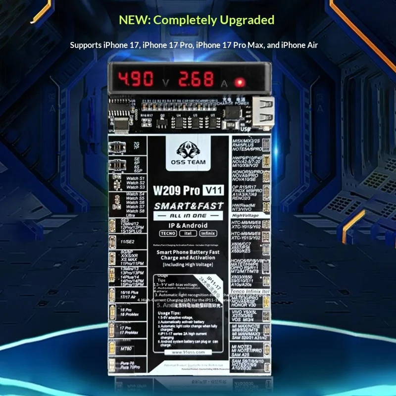 OSS TEAM W209 Pro V11 Battery Activation Board 5-9V Voltage for iPhone Android Phone